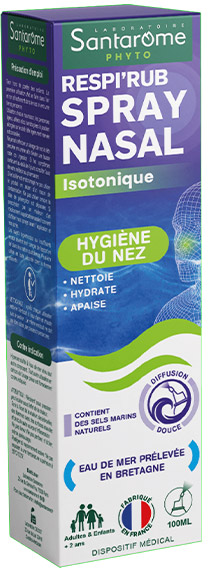 Santarome Bio Spray Nasal Isotonique Respi'rub Nettoie au quotidien 100 ml