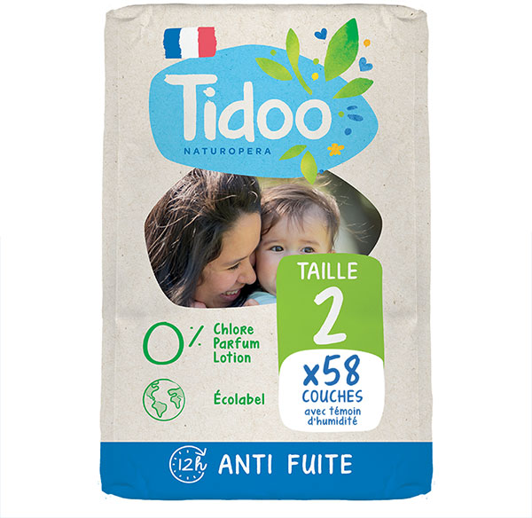 Tidoo Nature Couche Écologique Taille 2 Mini 58 couches