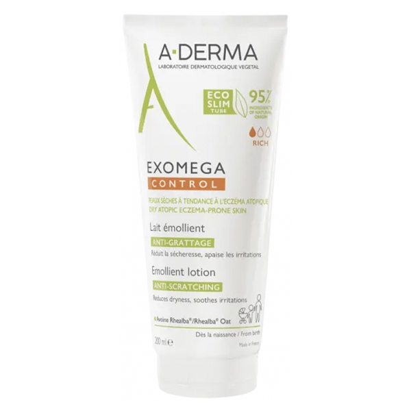 A-Derma Exomega Control Lait Émollient Anti-Grattage 200ml