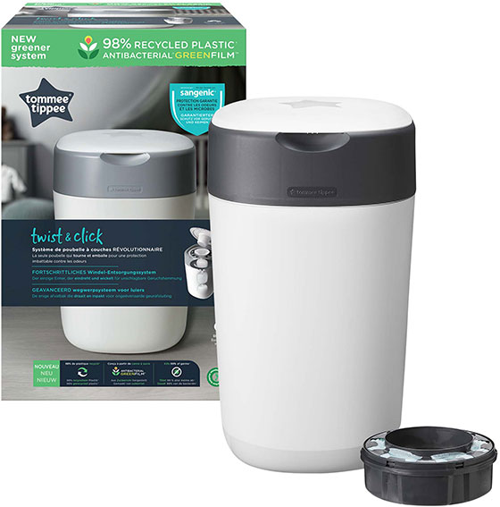 Tommee Tippee Twist & Click Poubelle à Couches Blanc