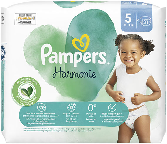 Pampers Harmonie Couches Taille 5 31 Couches 11kg - 16kg Protection Douce Pour La Peau