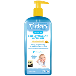 Tidoo Baby Care Eau Nettoyante Micellaire Calendula Bio 500ml - Publicité