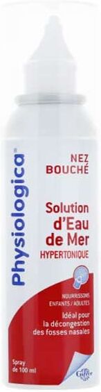 Gifrer Physiologica Solution d'Eau de Mer Nez Bouché 100ml