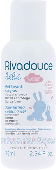 Rivadouce Bébé Bio Rivadouce Bébé Gel Lavant Surgras Non Parfumé Bio 75ml