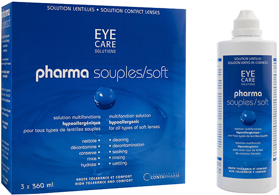 Eye Care Pharma Souples Solution d'Entretien 3x360ml