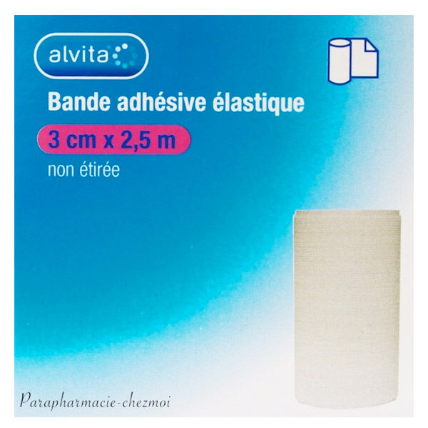 Alvita Bande Adhésive Elastique 3cm x 2,5m