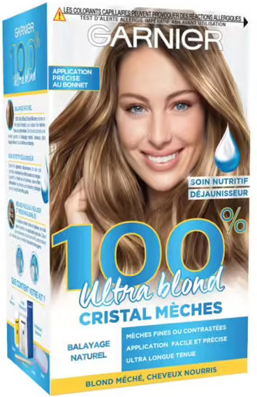 Garnier 100% Ultra Blond Cristal Mèches Soin Nutritif Déjaunisseur