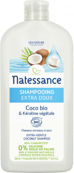 Natessance Shampoing Extra-Doux Coco Bio et Kératine Végétale 500ml