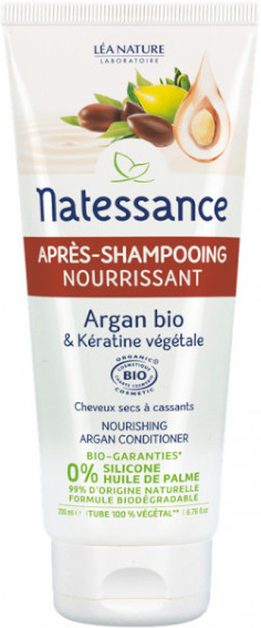 Natessance Après-Shampoing Nourrissant Argan Bio et Kératine Végétale 200ml