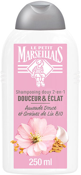 Le Petit Marseillais Shampoing Éclat Amande Douce et Graines de Lin Bio 250ml