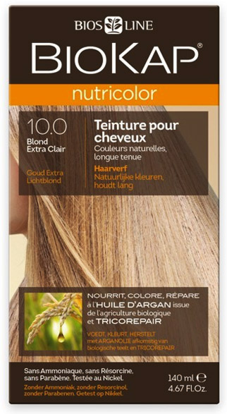 Biokap Nutricolor Teinture pour Cheveux 10.0 Blond Extra Clair 140ml