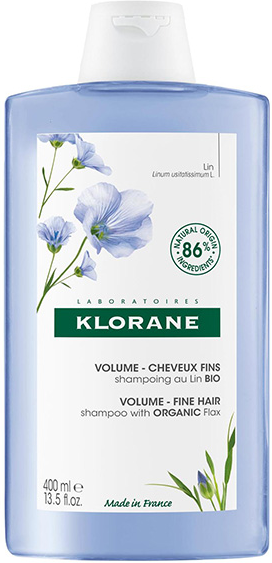 Klorane Lin Shampoing Volume Cheveux Fins Bio 400ml