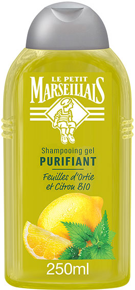 Le Petit Marseillais Shampoing Purifiant Ortie Blanche et Citron Bio 250ml