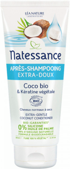 Natessance Après-Shampoing Extra-Doux Coco Bio et Kératine Végétale 200ml