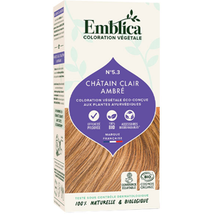 Emblica Coloration Végétale N°5.3 Châtain Clair Ambré Bio 100g