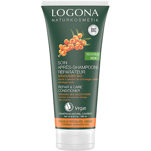 Logona Soins Capillaires Soin Après-Shampoing Réparateur à l'Argoursier Bio 200ml - Publicité