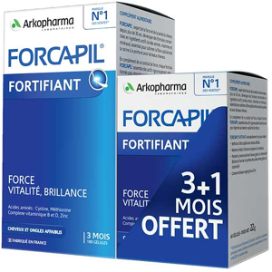 Arkopharma Forcapil Cheveux et Ongles Zinc Vitamine B 180 +