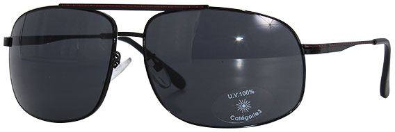 Loubsol Homme Lunettes de Soleil Noire et Rouge