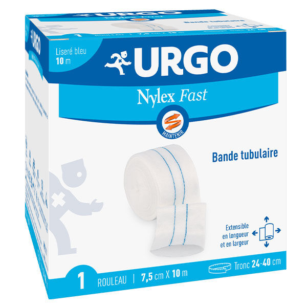 Urgo Soins Infirmiers Nylex Fast Bande Tubulaire Bleu 7,5cm x 10m