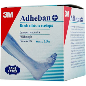 Nexcare 3M 3M Adheban Bande Adhesive Elastique 6cm x 25m