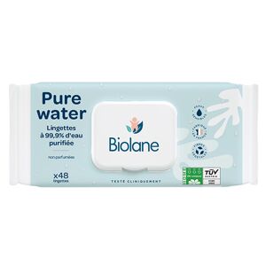 Biolane - Change Pure Water Lingette 99,9% d'Eau Purifiée - 48 unités - Publicité
