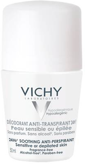 Vichy Déodorant Anti-Transpirant Peaux Sensibles Roll-On 50ml