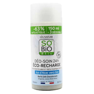 Lea Nature SO BiO etic So'Bio Étic Deo-Soin Deodorant Tolerance + Jus d'Aloe Vera Recharge Bio 150ml