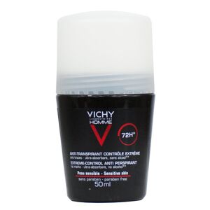 Vichy Homme Déodorant Anti-Transpirant Contrôle Extrême 72h Roll-On 50ml - Publicité