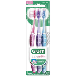 Brosse à dents GUM® PRO Ultra-Souple 15/100e 2+1 Offert