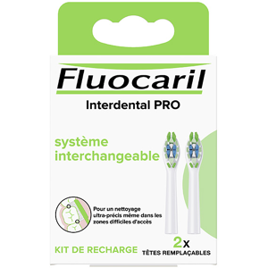 Fluocaril Brosse a Dents PRO Medium Tetes Remplacables Interdental 2 unites