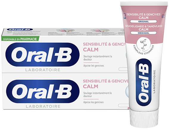 Oral-B Laboratoire Dentifrice Calm Original Sensibilité & Gencives Lot de 2 x 75ml