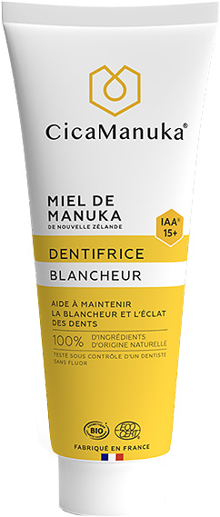 Cicamanuka Miel de Manuka Dentifrice Blancheur IAA15+ Bio 75ml