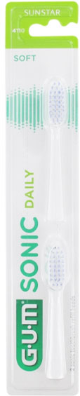 Gum Brosse à Dents Electrique N°4110 Sonic Daily Recharge Soft Blanche 2 unités