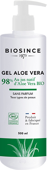 Gravier Biosince 1975 Gel 98% Jus d'Aloé Vera Bio 500ml