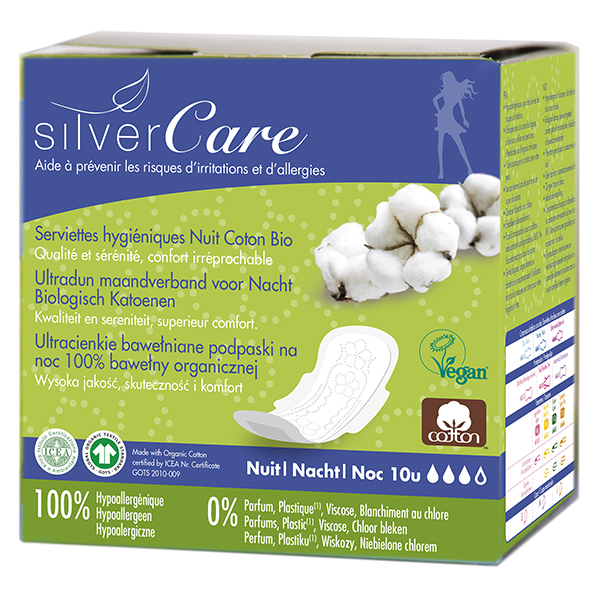 Silvercare Silver Care Serviette Ultra-Fine Nuit 10 unités
