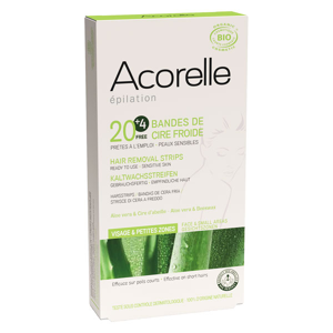 Acorelle Bande de Cire Froide Bio 20 unites