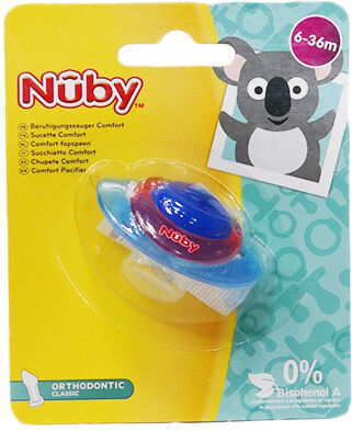 Nuby Sucette Comfort Orthodontic Classic 6-36 mois Bleu