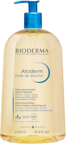 Bioderma Atoderm Huile de Douche Lavante Anti Irritations Peaux Sèches Atopiques 1L