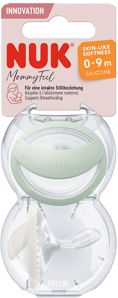 Nuk Mommyfeel Sucette 0-9m Menthe Lot de 2