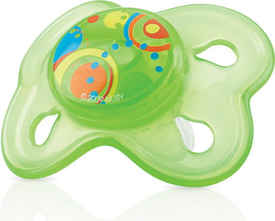 Nuby Sucette Anatomique Silicone Mini Brites Verte 6-12m