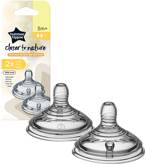 Tommee Tippee Closer To Nature Tétine Débit Moyen Lot de 2