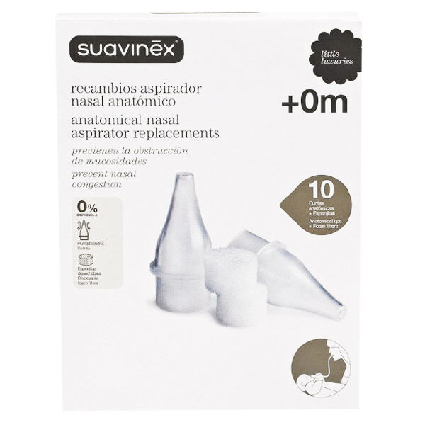 Suavinex Soin Embouts de Recharge Mouche Bébé Ergonomique 10 unités