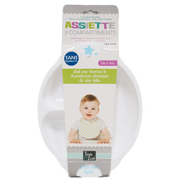 Lysse Baby Assiette Bébé 3 Compartiments