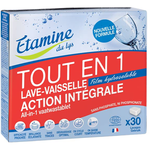 Etamine du Lys Tablettes Lave-Vaisselle Tout en 1 Action Integrale 30 unites