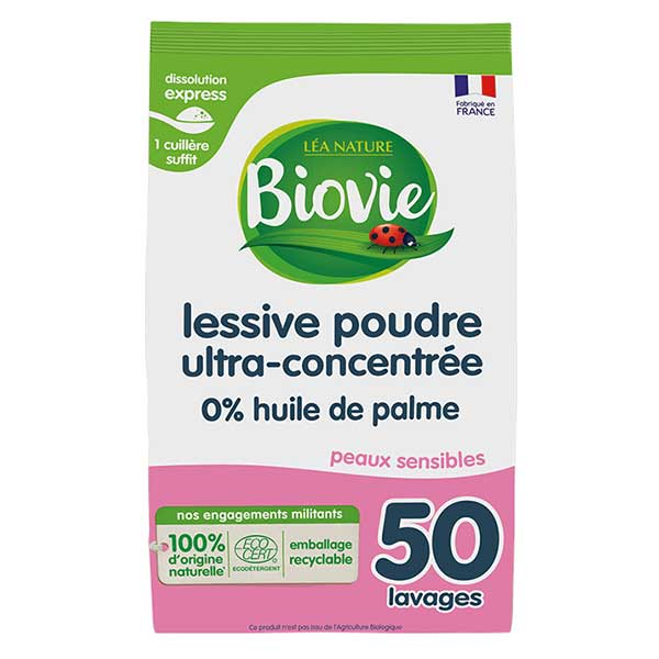 Biovie Lessive Poudre Peaux Sensibles 500g