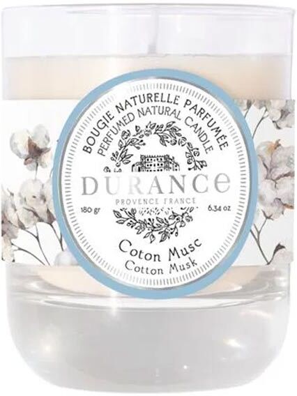 Durance Coton Musc Bougie Naturelle Parfumée 180g