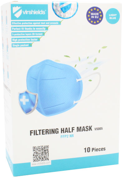 Lysse Matériel Médical Virshields Masque FFP2 NR Adulte Bleu 10 unités