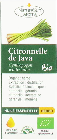 NatureSun Aroms Huile Essentielle Citronnelle de Java Bio 30ml