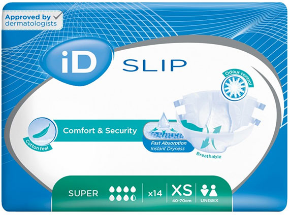 iD Slip Incontinence Change Complet Super Taille XS 14 protections