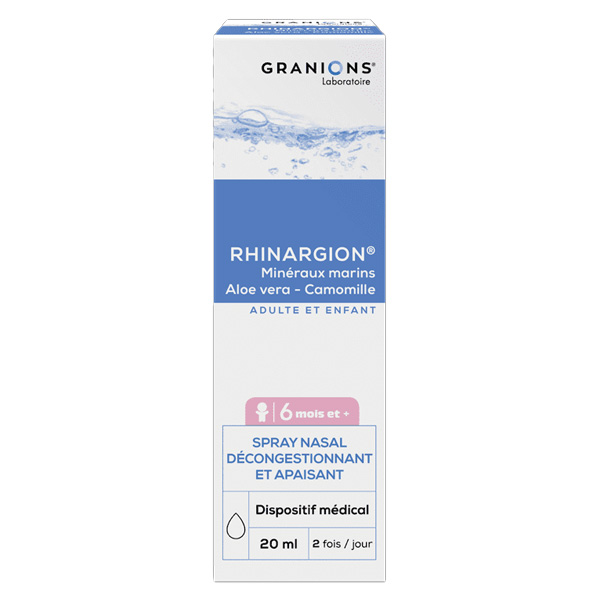 Laboratoire des Granions Granions Rhinargion Spray Nasal Décongestionnant Apaisant +6m 20ml